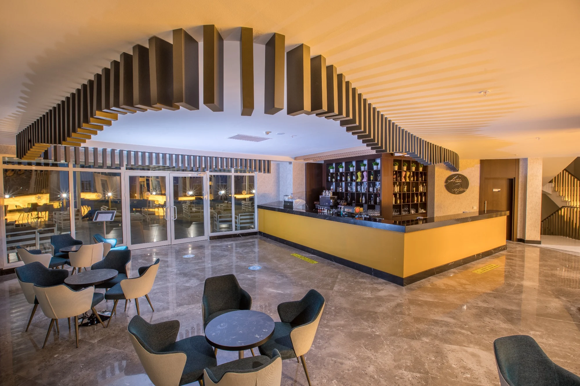 Maxeria Blue Didyma Hotel 2020 mermer lobi uygulaması